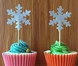 Algopix Similar Product 2 - Frozen Winter Snowflake Cupcake Topper