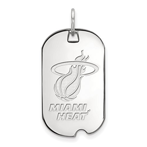 Algopix Similar Product 3 - Sterling Silver NBA LogoArt Miami Heat