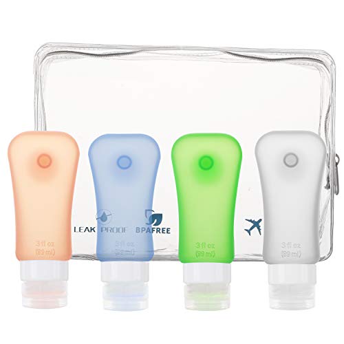 Algopix Similar Product 3 - MoKo Travel Bottles 4 Pack Leak Proof