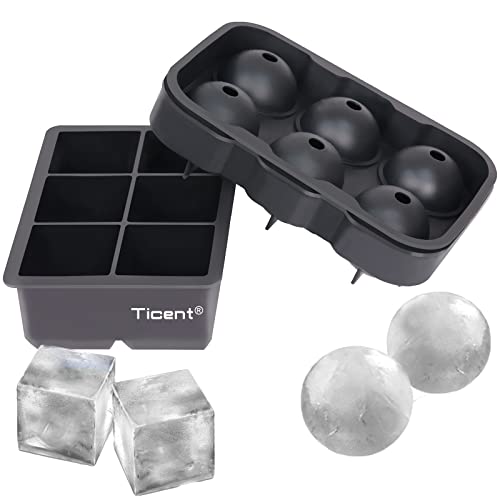 Algopix Similar Product 4 - Ticent Ice Cube Trays Set of 2