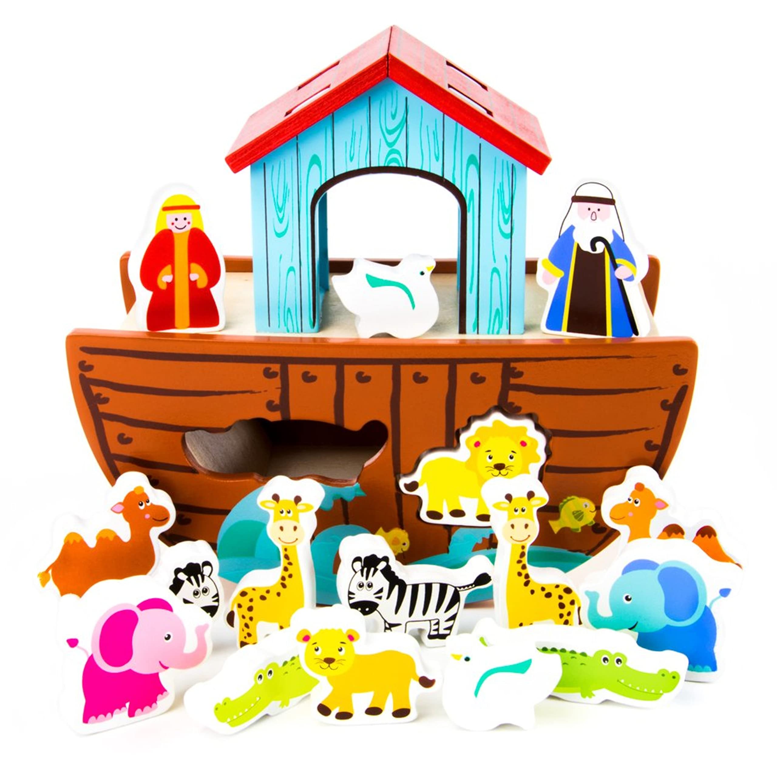Algopix Similar Product 5 - Noahs Ark Shape Sorter Playset 