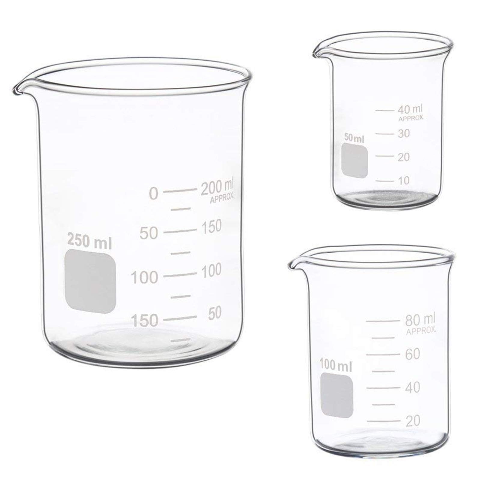 Algopix Similar Product 19 - Glass Measuring Low Form Beaker Set