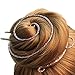 Algopix Similar Product 2 - Copper Bun Cage Hair Fork with Ceramics