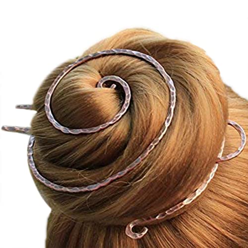 Algopix Similar Product 16 - Copper Bun Cage Hair Fork with Ceramics