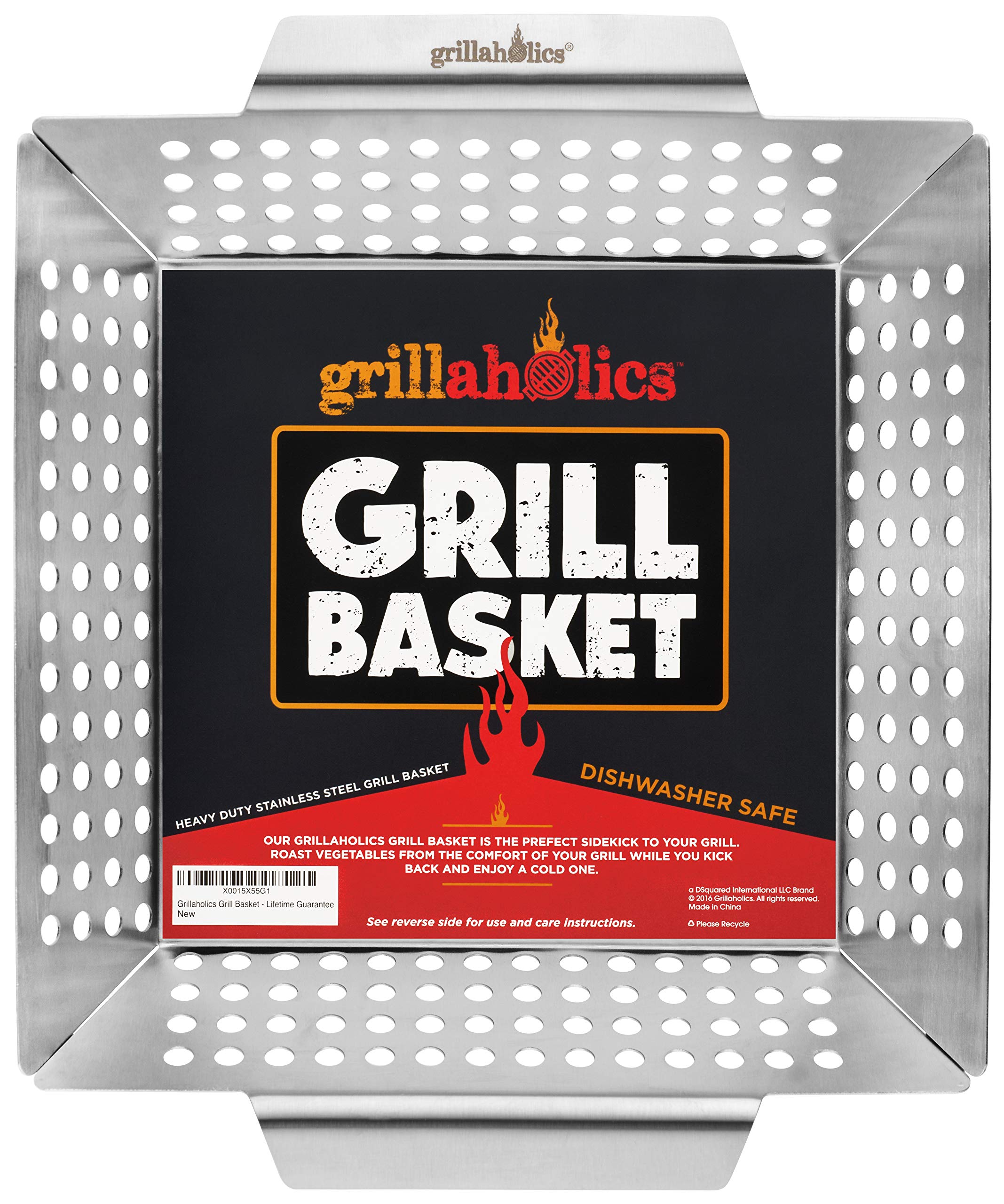 Algopix Similar Product 20 - Grillaholics Vegetable Grill Basket for