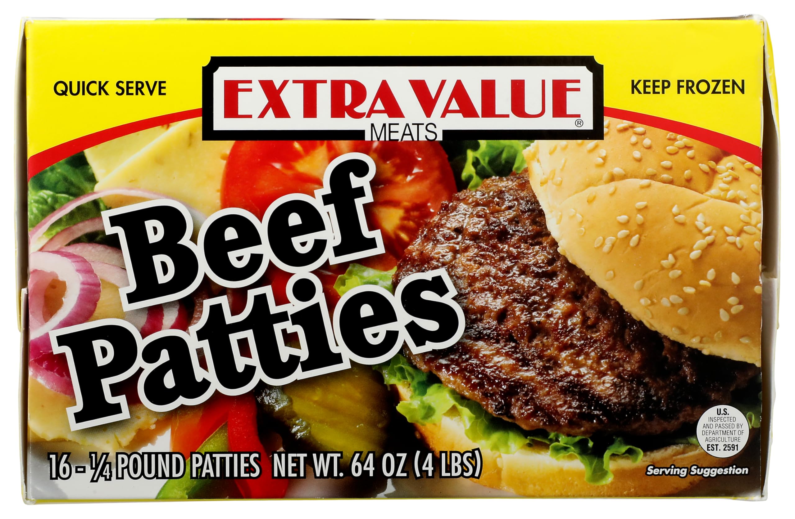 Algopix Similar Product 15 - Extra Value, Beef Patties, 4 lb