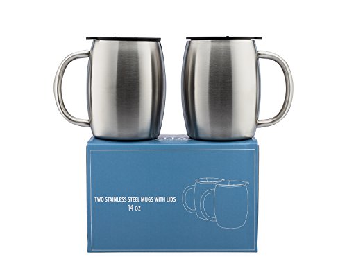 Algopix Similar Product 13 - Stainless Steel Coffee Mugs with Lids 