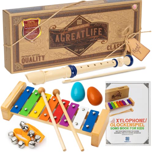 Algopix Similar Product 11 - AGREATLIFE Wooden Xylophone Set for