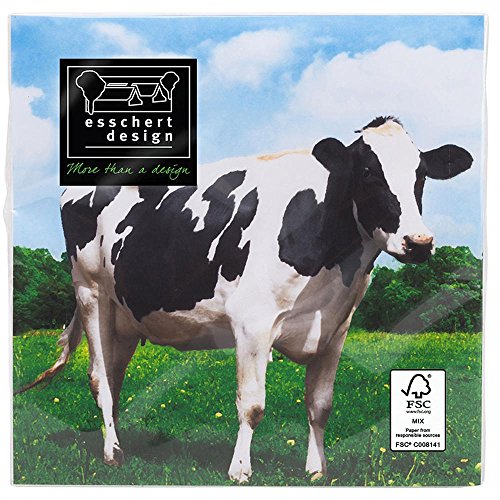 Algopix Similar Product 7 - Esschert Design TP182 Cow Napkins