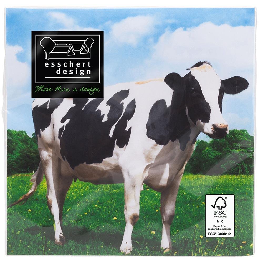 Algopix Similar Product 19 - Esschert Design TP182 Cow Napkins