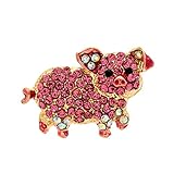 Algopix Similar Product 15 - W WOOGGE Pink Pig Pin Animal Crystal