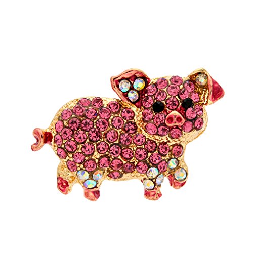 Algopix Similar Product 14 - W WOOGGE Pink Pig Pin Animal Crystal