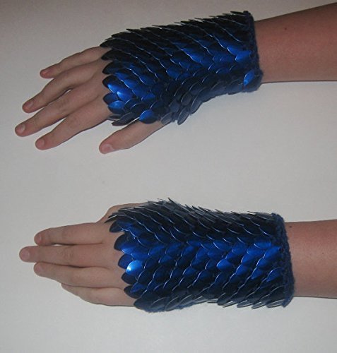 Algopix Similar Product 13 - Scale Gauntlets  Deep Blue In