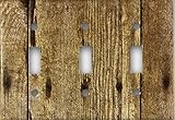 Algopix Similar Product 5 - Barn Wood Design Triple Toggle Light