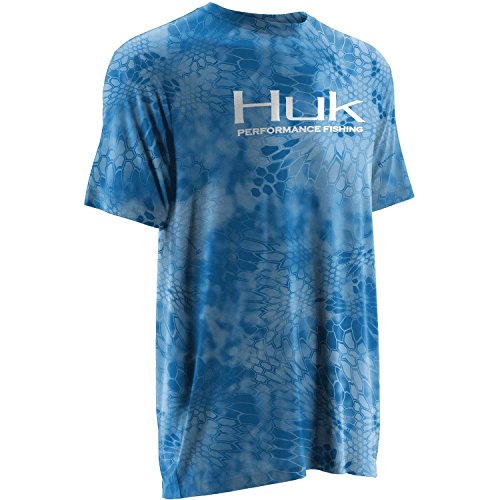Algopix Similar Product 12 - HUK Mens Solid Short Sleeve Shirt