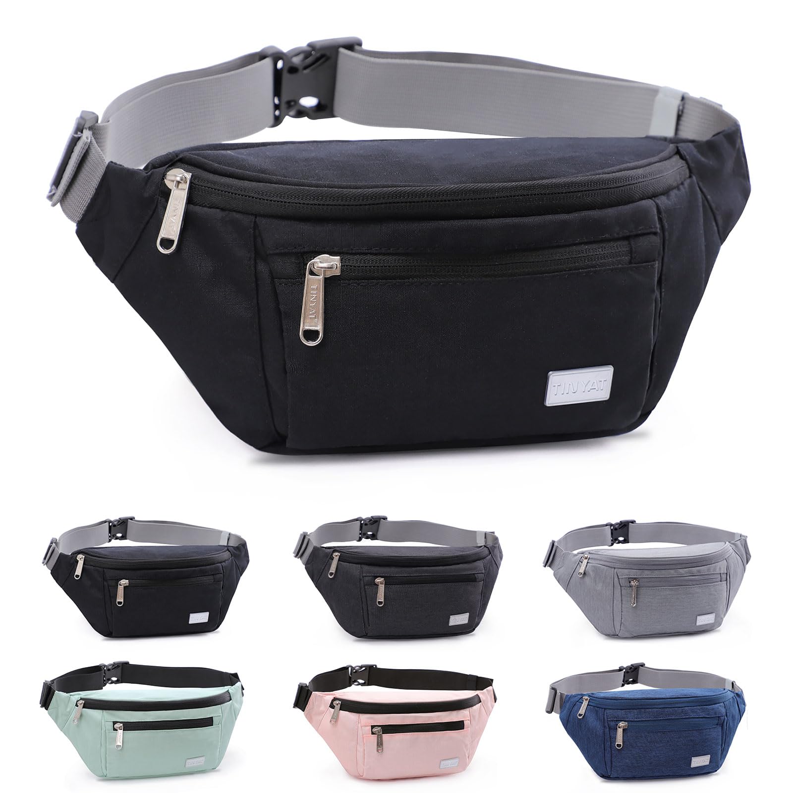 Algopix Similar Product 10 - TINYAT Large Fanny Pack Travel Waist