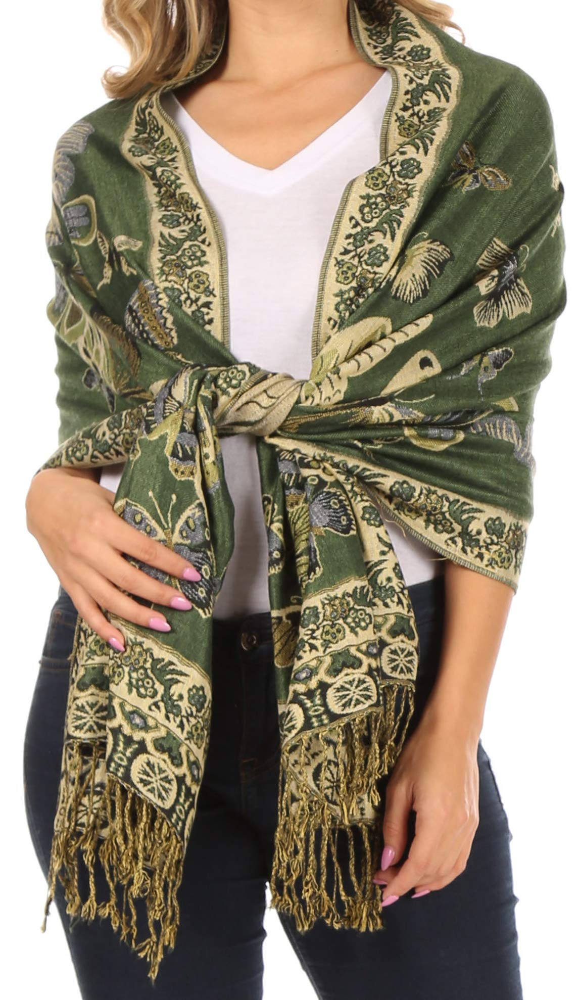 Algopix Similar Product 13 - Sakkas Liua Long Wide Woven Patterned