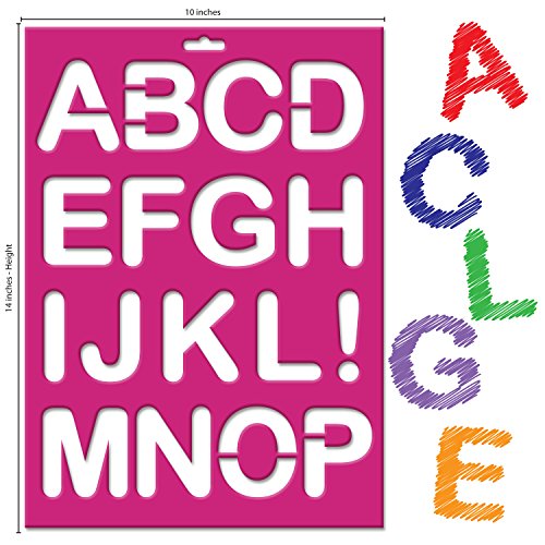 Algopix Similar Product 13 - Karty Large Letter Stencils Kit 3pc