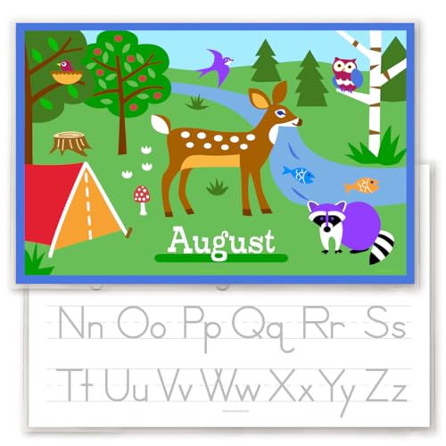 Algopix Similar Product 8 - Camping Personalized Placemat for Kids