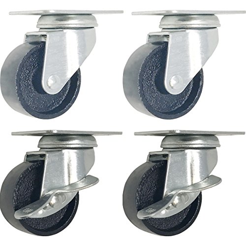 Algopix Similar Product 12 - 4 All Steel Swivel Plate Caster Wheels