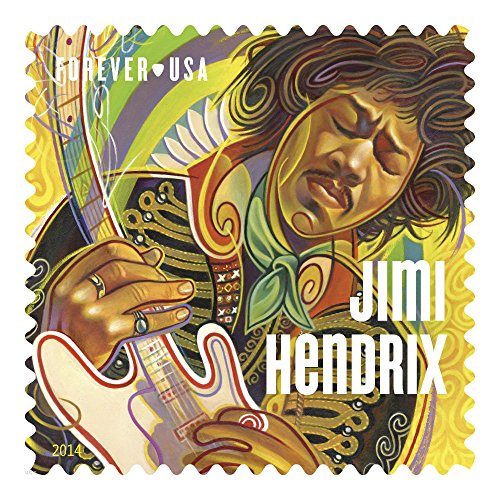 Algopix Similar Product 15 - Jimi Hendrix Forever Stamp Sheet of 16