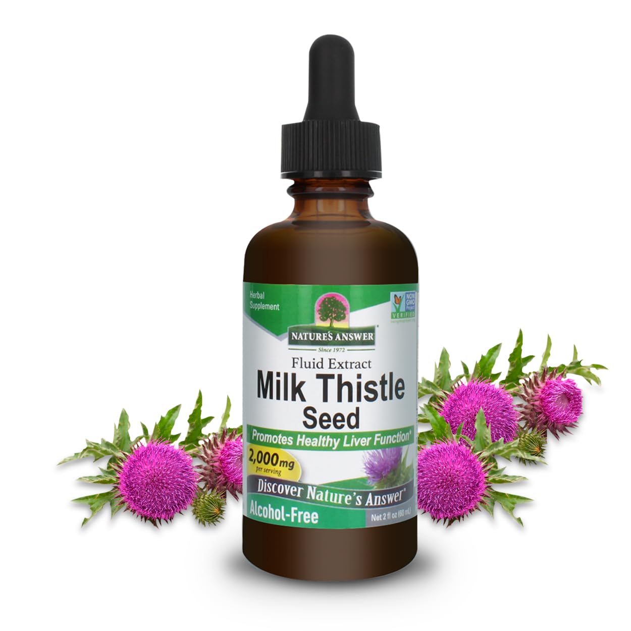 Algopix Similar Product 12 - Natures Answer Milk Thistle 2 Ounce