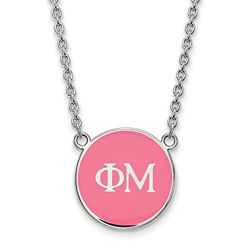 Algopix Similar Product 2 - LogoArt Phi Mu Small Enameled Pendant