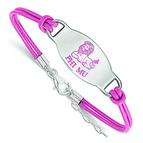 Algopix Similar Product 10 - LogoArt Sterling Silver Phi Mu Enameled