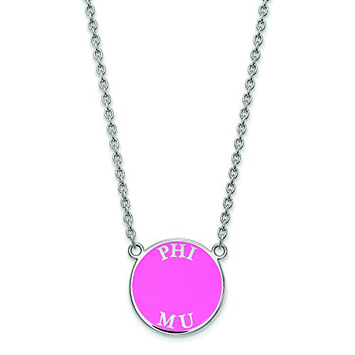 Algopix Similar Product 4 - LogoArt Phi Mu Small Enameled Pendant