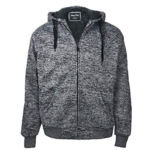 Algopix Similar Product 10 - LeeHanTon Mens Hoodies Zip Up Sherpa
