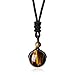 Algopix Similar Product 9 - COAI Unisex Genuine Round Brown Tiger