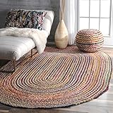 Algopix Similar Product 16 - nuLOOM Aleen Braided Cotton Jute Rug