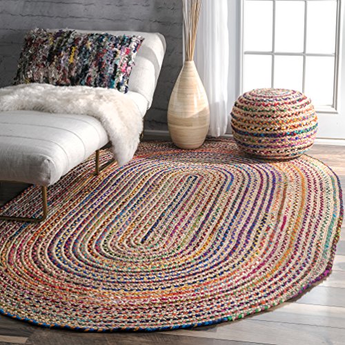 Algopix Similar Product 15 - nuLOOM Aleen Braided Cotton Jute Rug