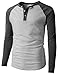 Algopix Similar Product 16 - H2H Mens Stylish Casual Slim Fit Raglan