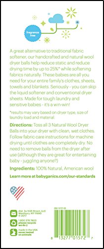 Algopix Similar Product 14 - Babyganics Natural Wool Laundry Dryer