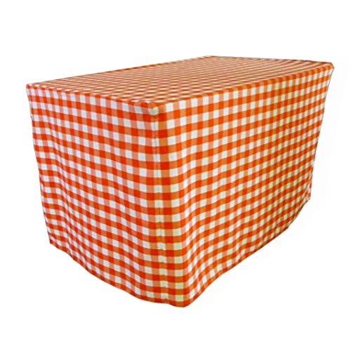 Algopix Similar Product 4 - LA Linen TCcheckfit96x48x30OrangeK48
