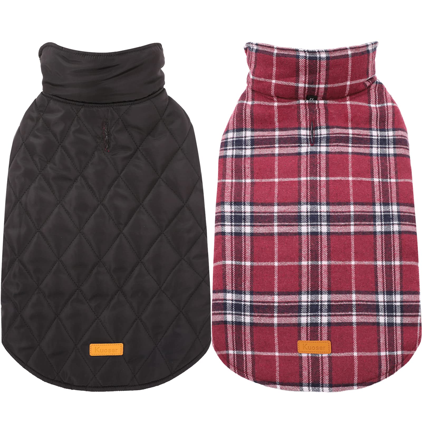 Algopix Similar Product 12 - Kuoser Warm Dog Coat Reversible Jacket