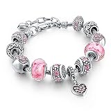 Algopix Similar Product 12 - Long Way Silver Tone Chain Pink Crystal