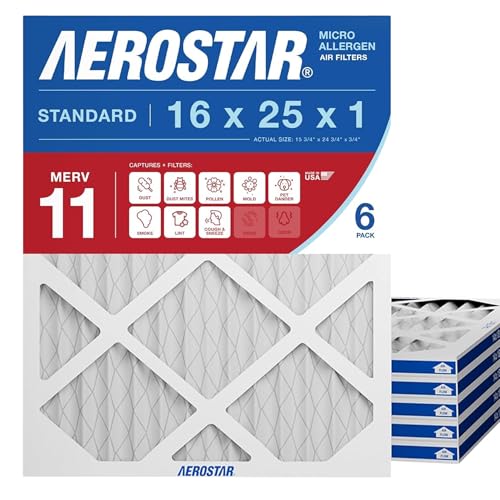 Algopix Similar Product 14 - Aerostar 16x25x1 MERV 11 Air Filter 6