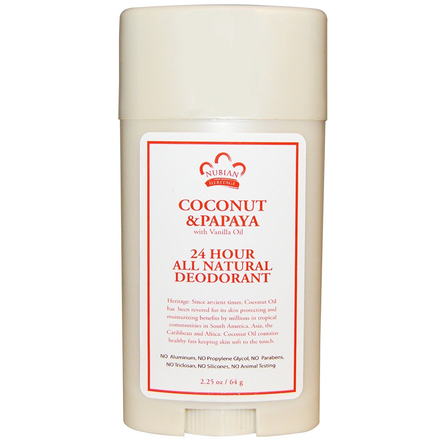 Algopix Similar Product 5 - Nubian Heritage Deodorant Cocnut Pappaya