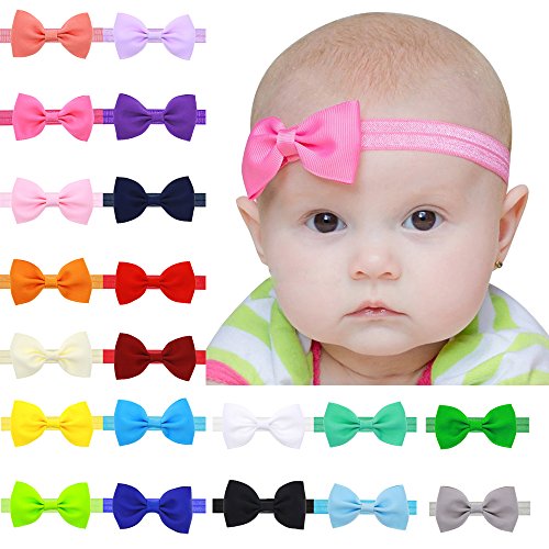 Algopix Similar Product 15 - Ribbon Baby Headbands with Hair Bow for