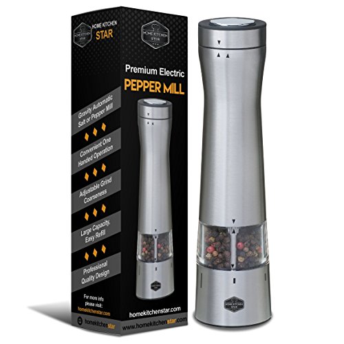 Algopix Similar Product 18 - Premium Electric Pepper Grinder or Salt
