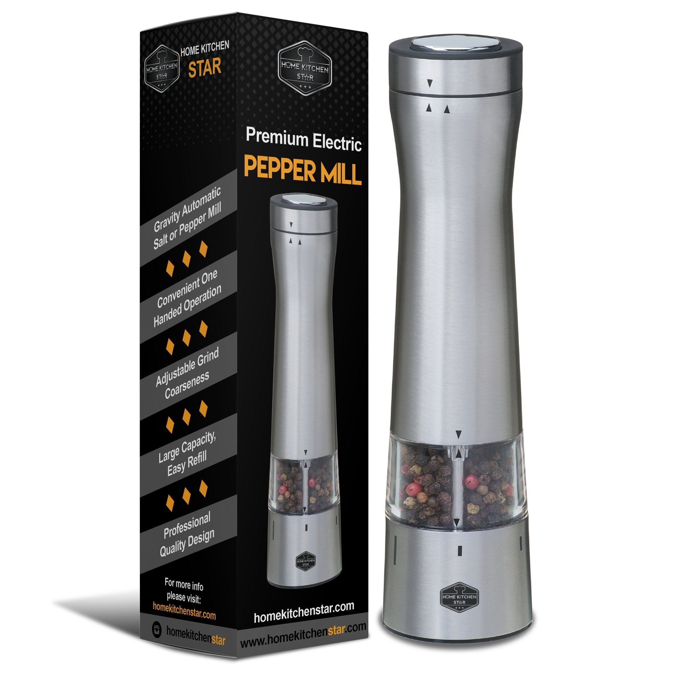 Algopix Similar Product 12 - Premium Electric Pepper Grinder or Salt