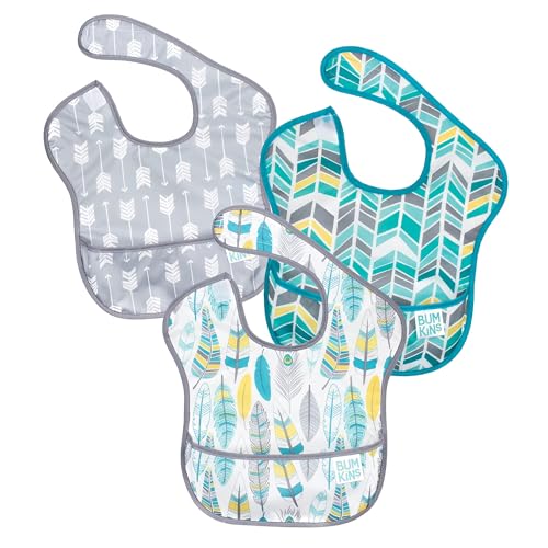 Algopix Similar Product 13 - Bumkins Bibs for Girl or Boy SuperBib