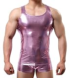 Algopix Similar Product 14 - Mendove Mens Metallic Sleeveless Shirt