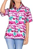 Algopix Similar Product 2 - LA LEELA Womens Swim Hawaiian Shirt