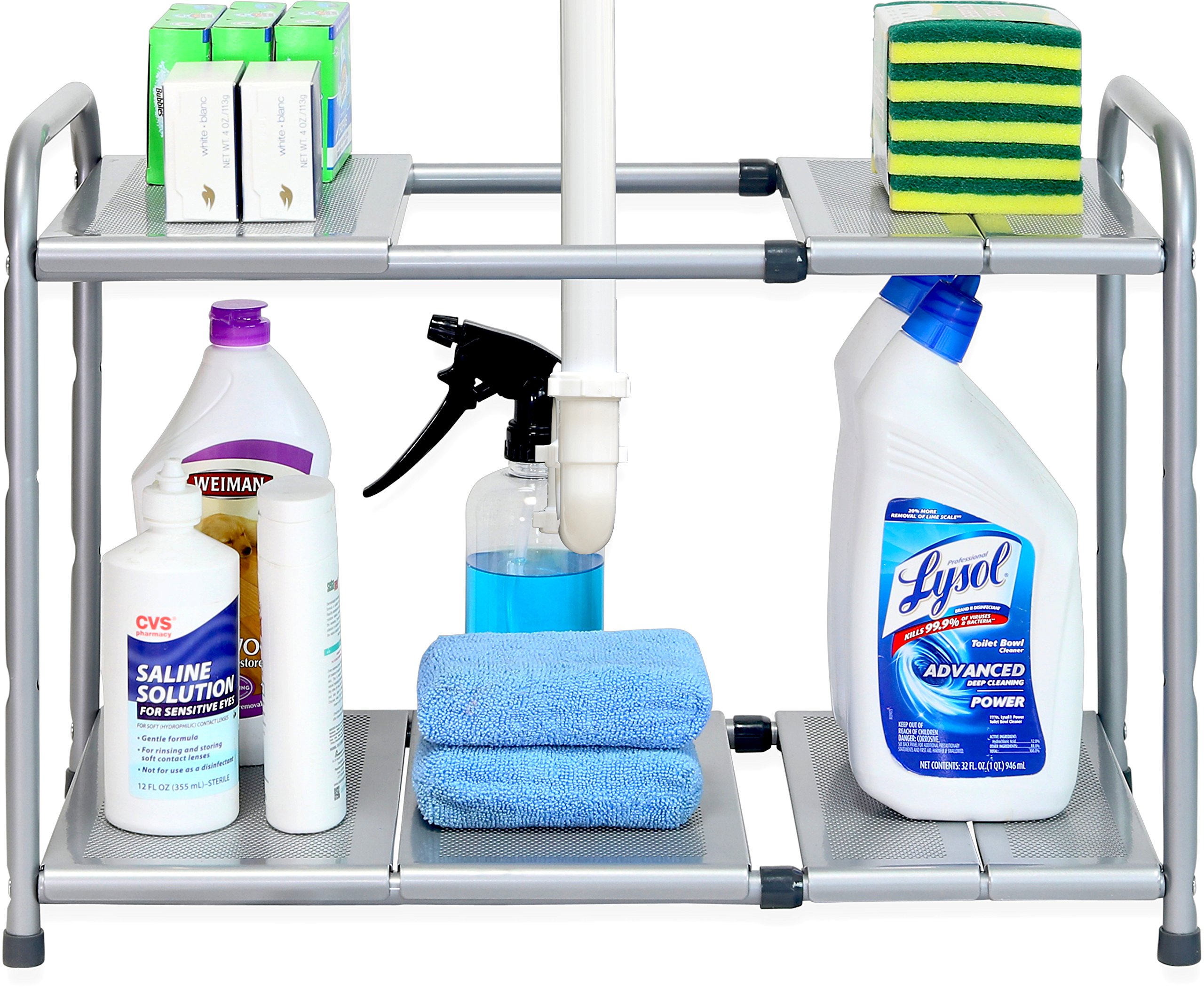 Algopix Similar Product 20 - Simple Houseware Under Sink 2 Tier