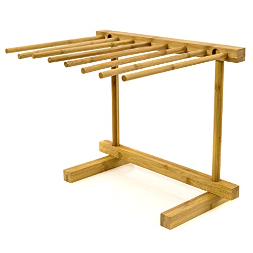 Algopix Similar Product 6 - Intriom Bamboo Pasta Drying Rack Pasta