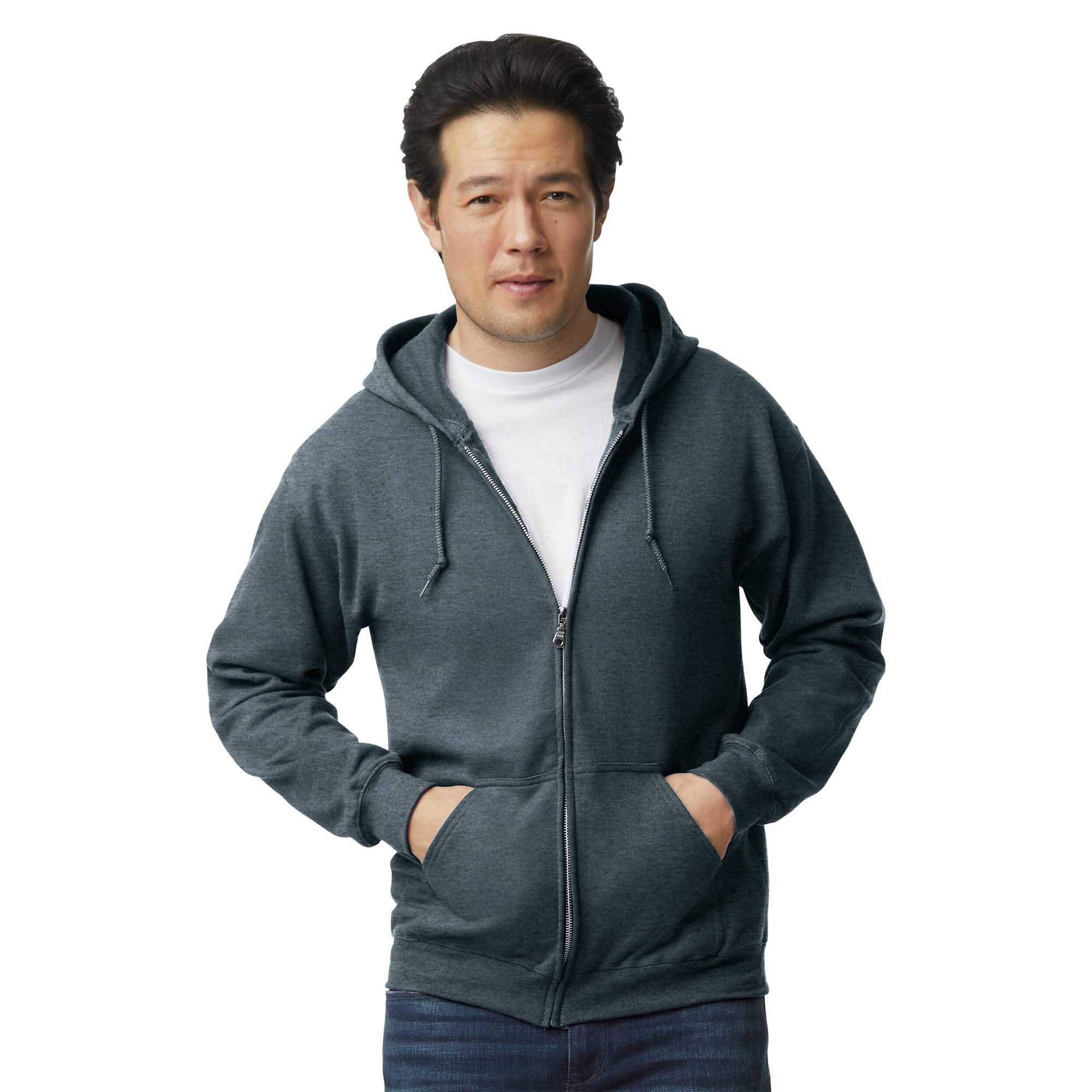 Algopix Similar Product 3 - Gildan Adult Fleece Zip Hoodie