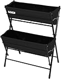 Algopix Similar Product 2 - VegTrug Poppy 2 Tier Planter Black